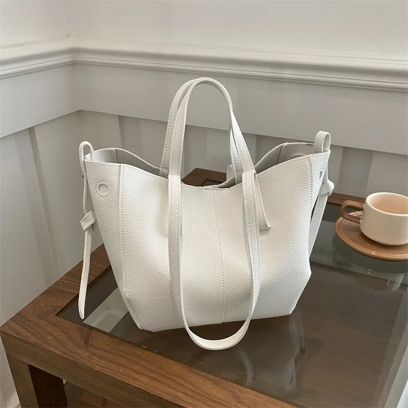 Damen Handtasche PU-Leder Shopper Tragetasche Schultertasche Große Hobo Bag Freizeit Business