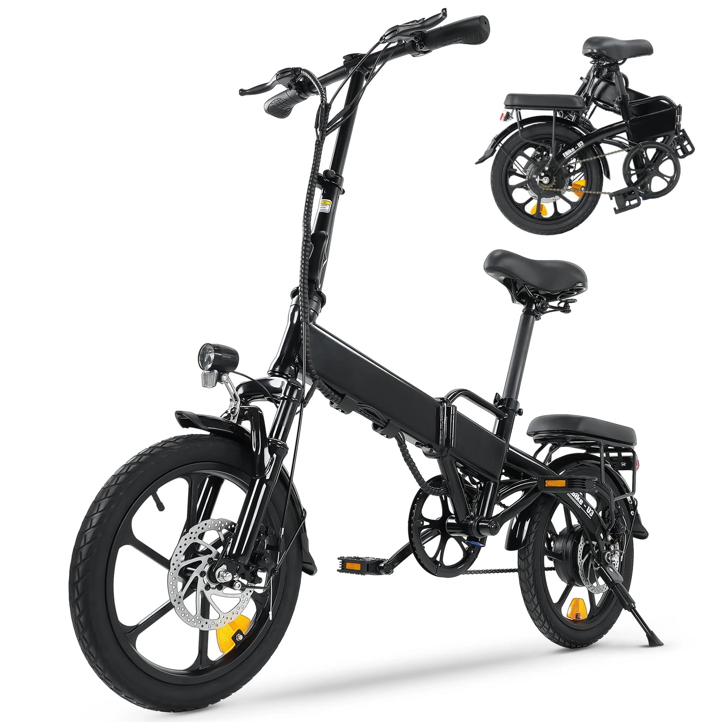 Faltbares E-Bike 16" – 250W Motor | 36V 17,5Ah Akku | City Pedelec bis 25 km/h | 60 km Reichweite