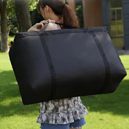 XXL Umzugstasche 40-160L – Oxford Aufbewahrungstasche Reisetasche Wäschetasche Wasserdicht Schwarz