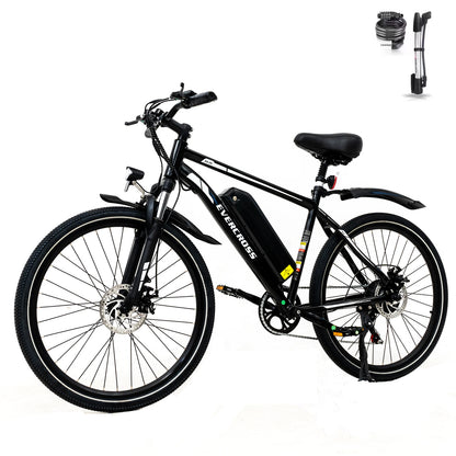 26-Zoll  Elektrofahrrad für Erwachsene 7-Gang E- Mountainbike mit 250W Motor