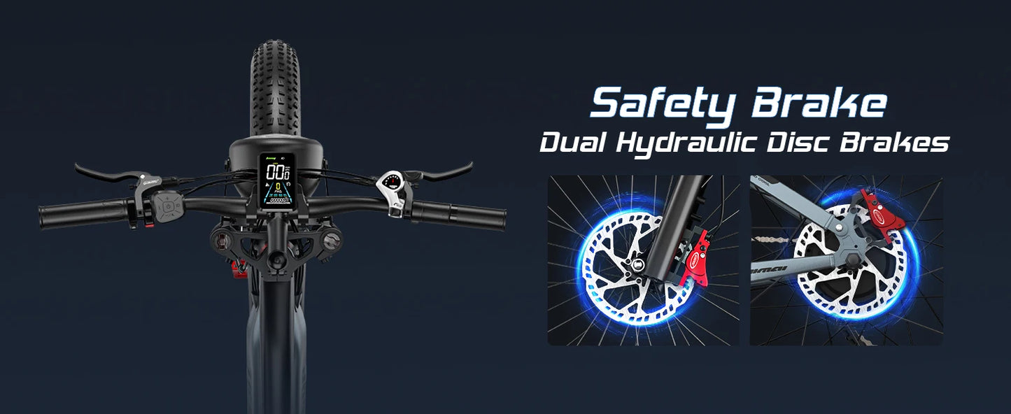 Sportliches 26-Zoll E-Mountainbike| 1000W Motor, 48V 22Ah Akku und hoher Reichweite – mit 36-monatiger Gewährleistung