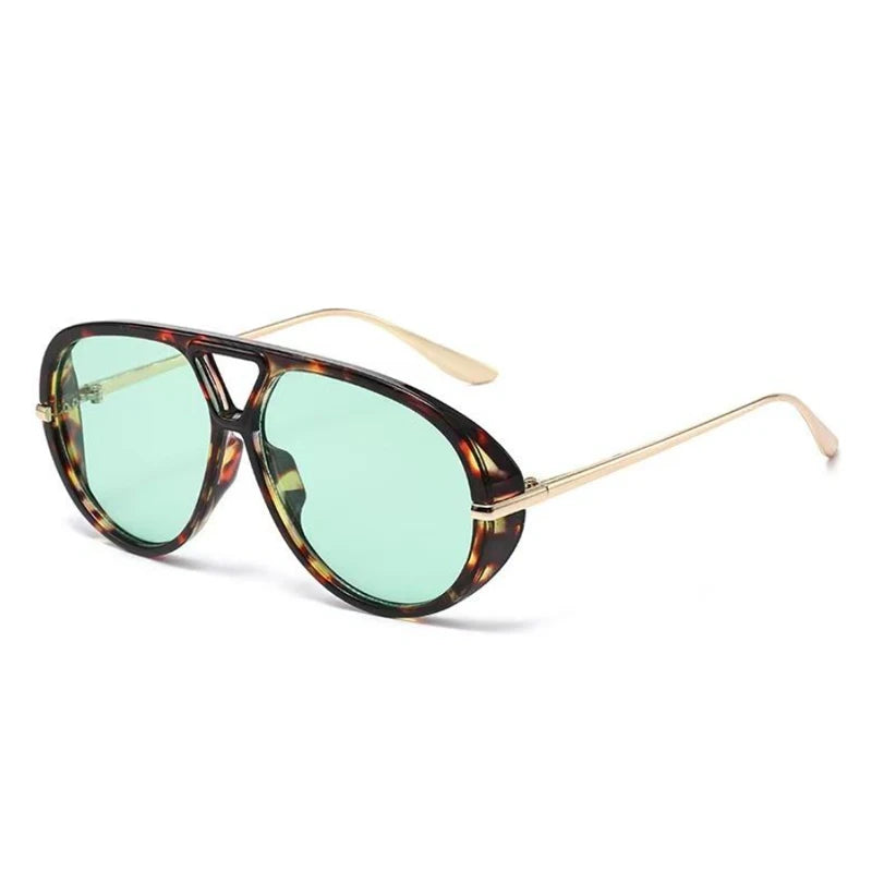 Oversize Pilotensonnenbrille Damen Oval UV400 Retro Punk Vintage Trend