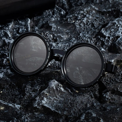 Retro Runde Sonnenbrille Elian Polarisiert TAC Metall Steampunk Unisex
