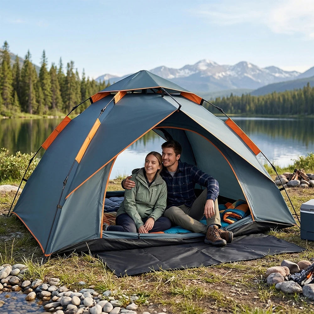 Pop Up Campingzelt 1-2 Personen Automatikzelt wasserdicht Trekkingzelt Outdoor