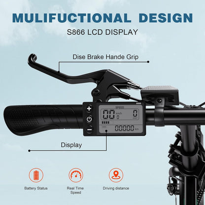 16-Zoll Faltbares E-Bike – 250W Motor | 36V 8,4Ah Akku | City Pedelec bis 25 km/h | 60 km Reichweite