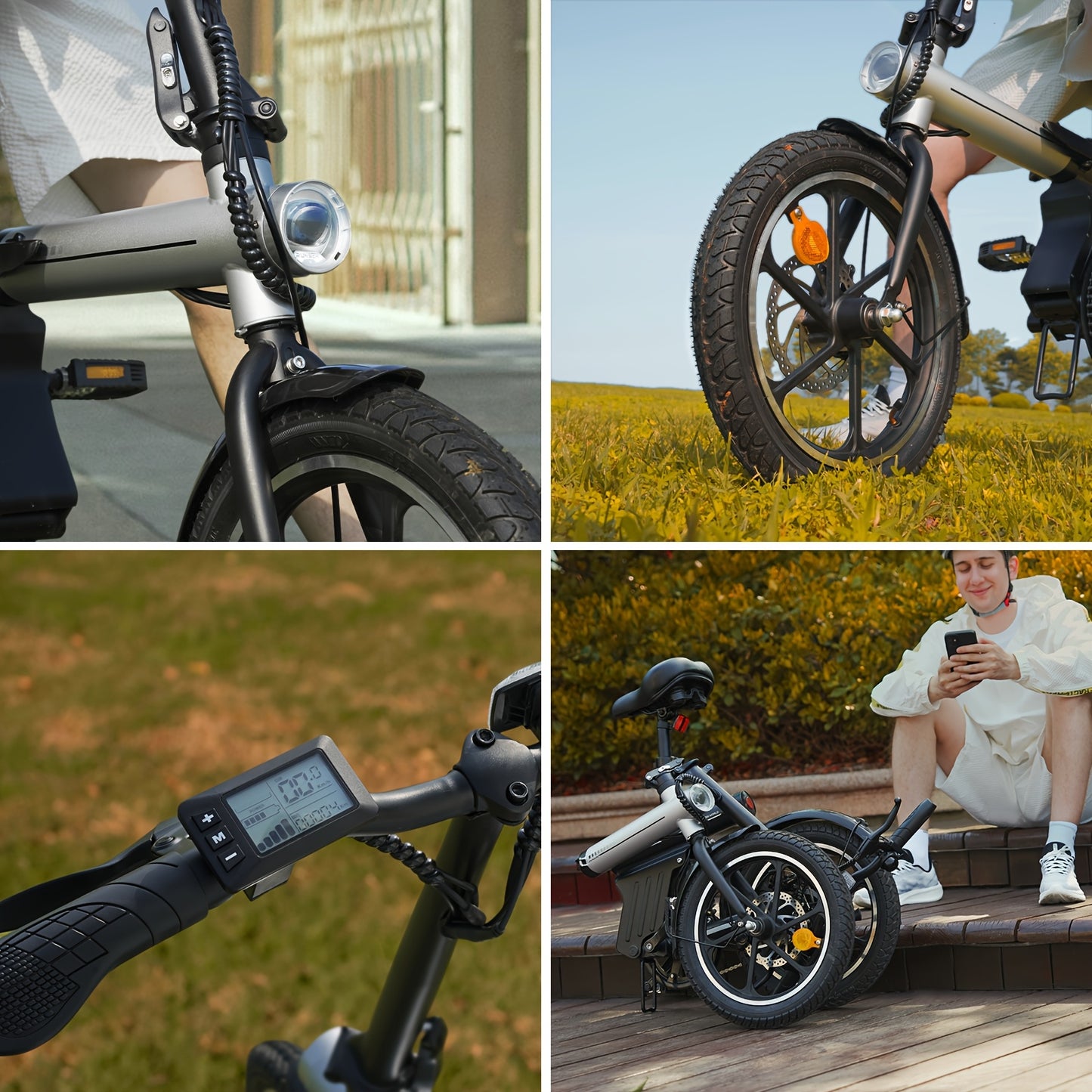 16-Zoll Mini-E-Klapprad mit 250W Motor, 12,8Ah, bis 60 km Reichweite - mit 36-monatiger Gewährleistung