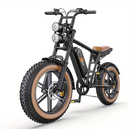 20-Zoll Fat Tire E-Bike | 250W Motor - bis zu 260 km Reichweite | 20"x4.0" Reifen | Hydraulikbremsen | Vollfederung