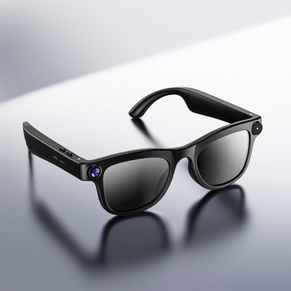 Lenovo Premium KI Smart Glasses – Intelligente Bluetooth-Brille mit Full-HD-Kamera, KI-Übersetzer & Sprachassistent