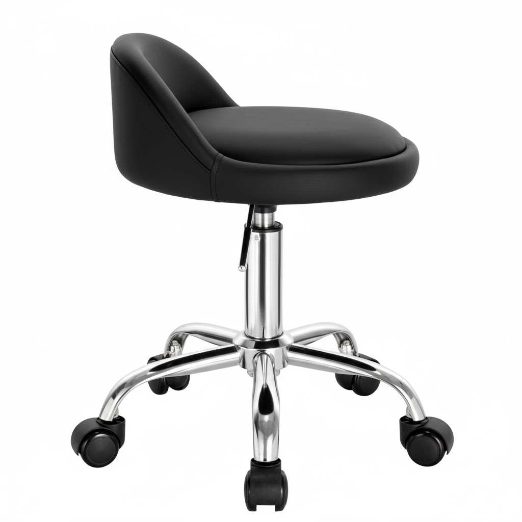 Schwarzer Bürostuhl - Seitenansicht