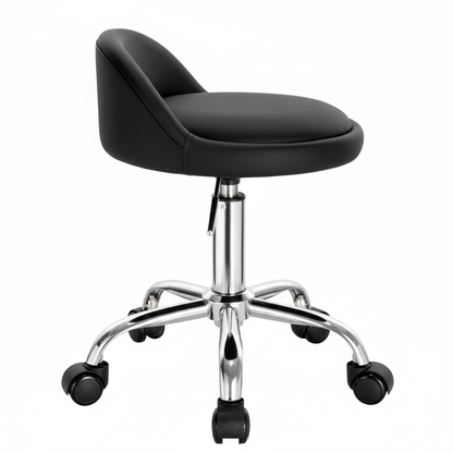 Schwarzer Bürostuhl - Seitenansicht