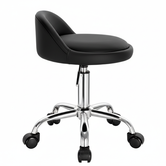 Schwarzer Bürostuhl - Seitenansicht